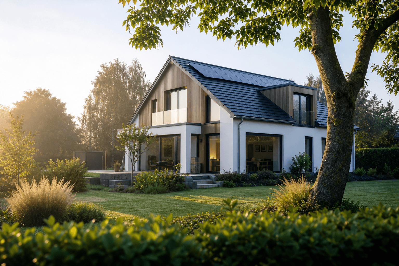 Modernes Wohngebäude – Symbol für energieeffiziente Immobilien